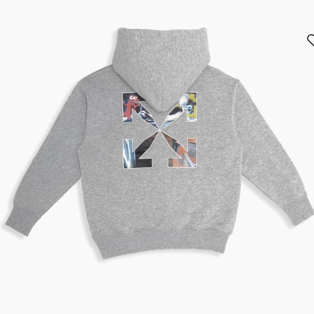 OFF WHITE Kid's Monster Arrow Melange Hoodie
